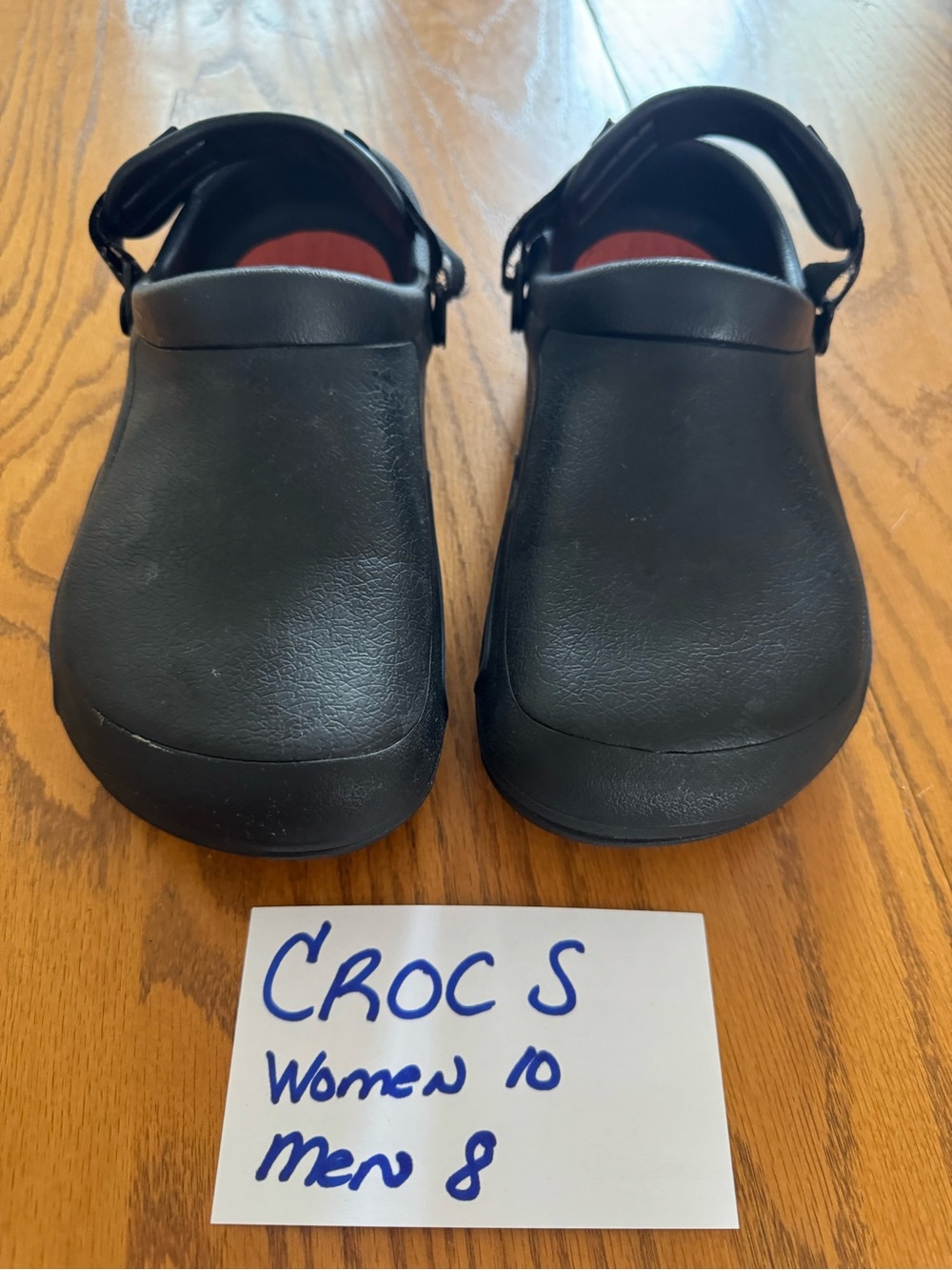Crocs Women's Black Classic Clog - Comfortable Slip-On size 10 men 8